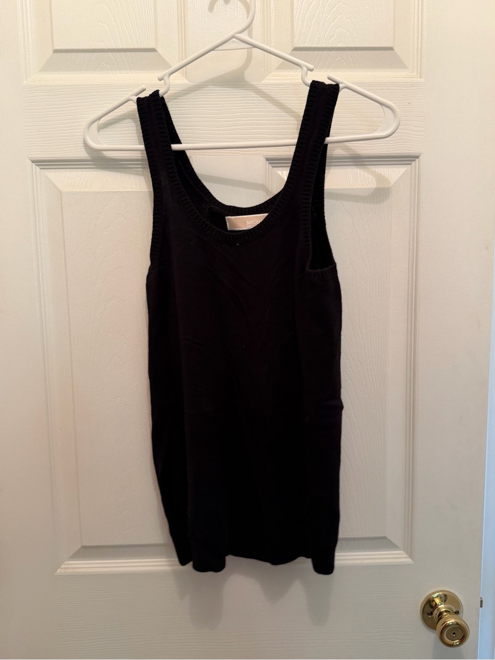 Michael Kors Black Ribbed Tank